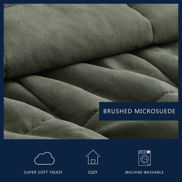 Nautica Beckett Suede-Textured Reversible Comforter-Sham Set