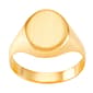 Gold Classics(tm) 10kt. Yellow Gold Oval Signet Band Ring - image 1