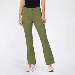 Womens da-sh Twill Patch Pocket Bootcut Jeans