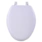 Achim Fantasia Soft Elongated Vinyl White Toilet Seat - image 1