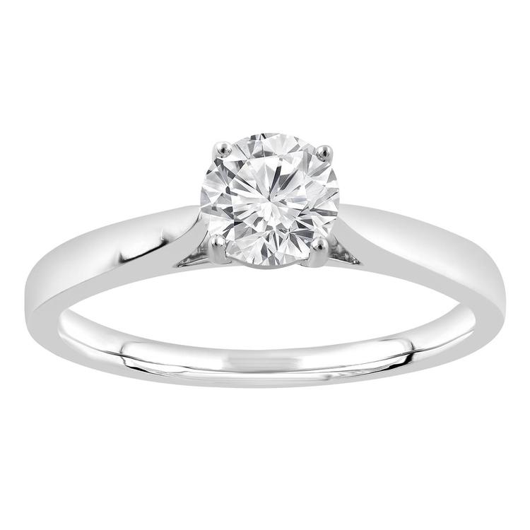 Nova Star(R) Sterling Silver Lab Grown Diamond Solitaire Ring