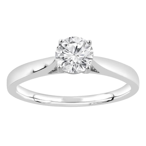Nova Star(R) Sterling Silver Lab Grown Diamond Solitaire Ring - image 