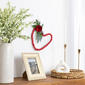 Northlight Seasonal Wooden Bead Heart with Rose Wall Décor - image 2