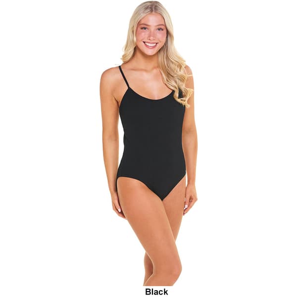 Juniors YMI&#174; Solid Ribbed One Piece Swimsuit