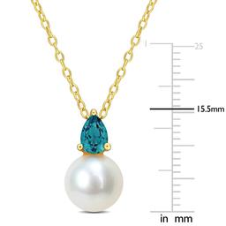 Gemstone Classics™ Freshwater Pearl & Created Alexandrite Pendant