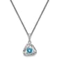 Gemstone Classics&#40;tm&#41; 14kt. White Gold Aquamarine Pendant Necklace - image 1