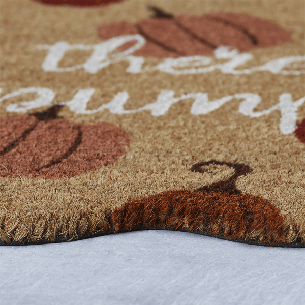 VCNY Home Hey There Pumpkin Outdoor Coir Doormat
