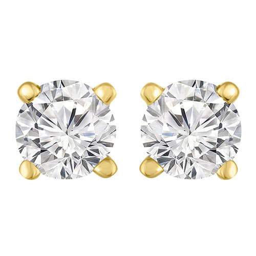 Diamond Classics(tm) 14kt. Yellow Gold 1/2ctw. Earrings - image 