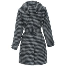 Womens Capelli New York Houndstooth Trench Raincoat