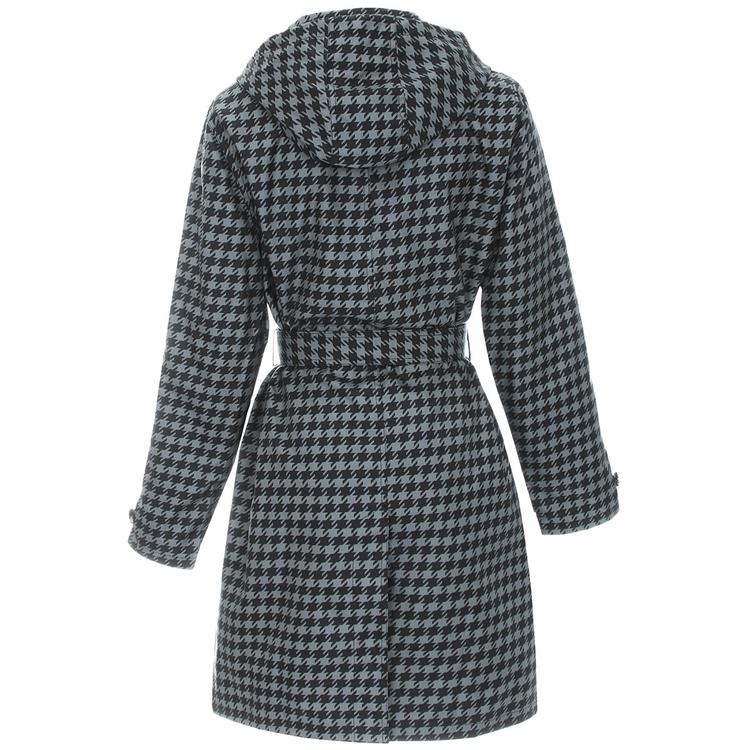 Womens Capelli New York Houndstooth Trench Raincoat