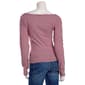 Juniors No Comment Long Sleeve Stripe Boat Neck New York Top - image 3