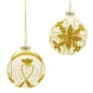 Kurt Adler 80mm White Balls w/ Gold Beads 6pc. Set - image 2