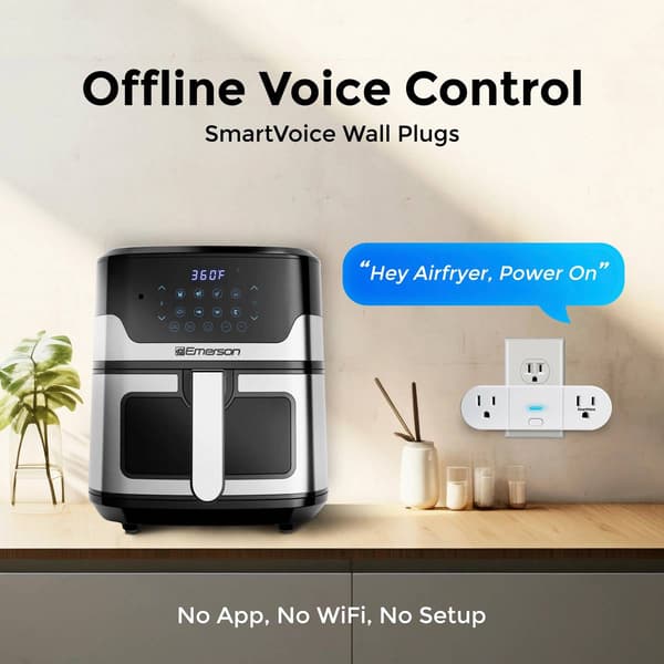 Emerson Smartvoice Dual Outlet Plug