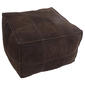 9th & Pike® Rustic Leather Pouf Ottoman - image 3