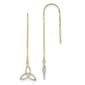 Gold Classics(tm) 14kt. Box Chain Celtic Knot Threader Earrings - image 1
