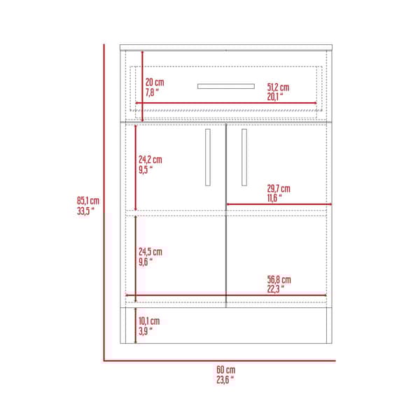FM FURNITURE Oxford White Pantry Cabinet