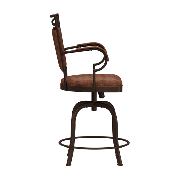 HH2 Home Bridgetown Tilt Base Metal Counter Height Swivel Stool