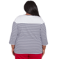 Plus Size Alfred Dunner Land of the Free Striped Star Studded Tee - image 2