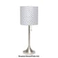Simple Designs Brushed Tapered Table Lamp w/Fabric Drum Shade - image 1