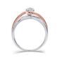 Loveblooms&#8482; Two-Tone 1/4cttw. Diamond Halo Bypass Bridal Set - image 4