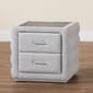 Baxton Studio Cadmus Modern Channel Tufted Fabric Nightstand - image 8