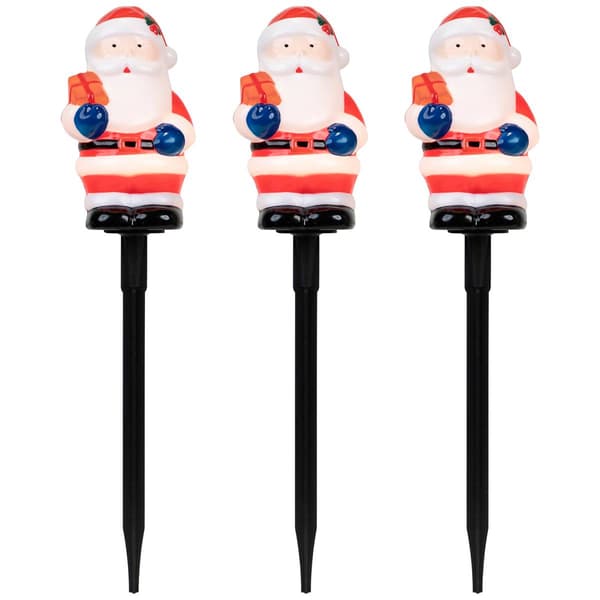 Northlight Seasonal Santa Christmas Pathway Markers - Set of 4