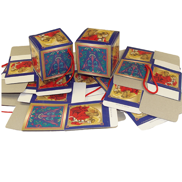 CC Christmas Decor 1440pk. Trumpeting Angel Gift Box Ornaments - image 