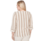 Petite Alfred Dunner Natural Wonder 3/4 Sleeve Stripe Blouse - image 2