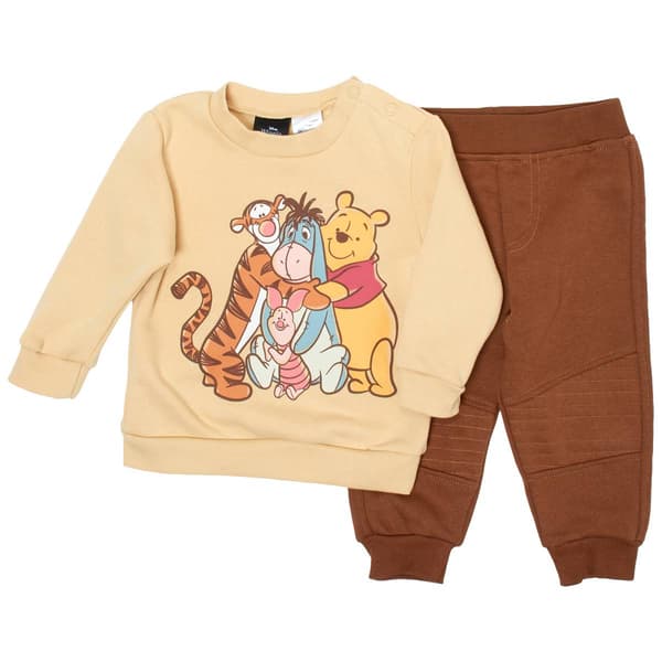 Baby Boy &#40;NB-9M&#41; Disney Pooh & Friends Jog Set - image 