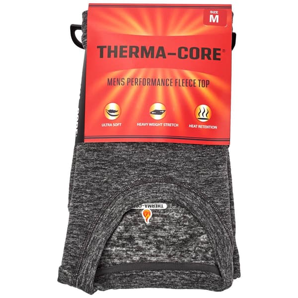 Mens Therma-Core(R) Performance Fleece Thermal Shirt - Heather Grey - image 