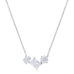 Saffron 4ctw. Moissanite Diamond Trio Pendant Necklace