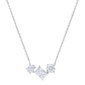 Saffron 4ctw. Moissanite Diamond Trio Pendant Necklace - image 1
