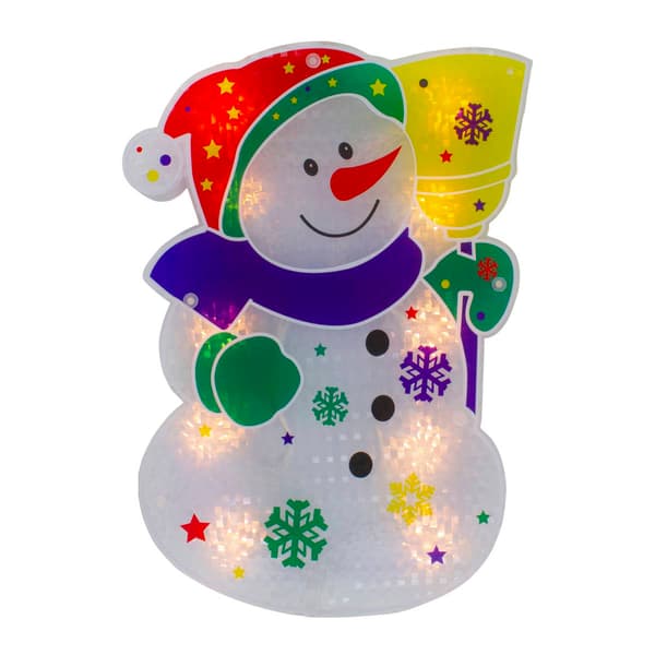 Northlight Seasonal Lighted Snowman Window Decor - image 