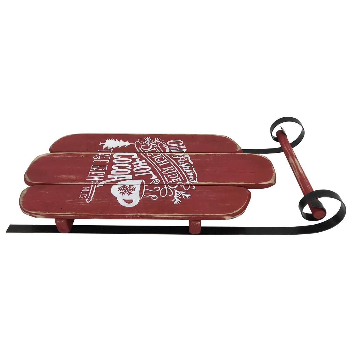 Northlight Seasonal 23in. Wooden Christmas Snow Sled...