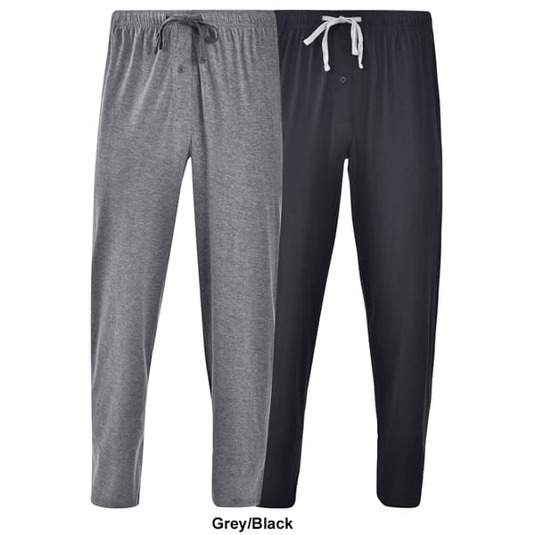 Mens Hanes&#174; Ultimate&#174; 2pk. Solid Knit Pajama Pants