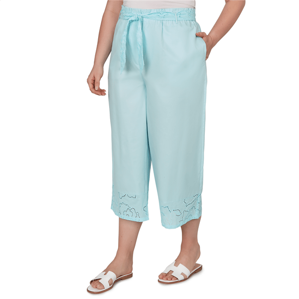 Women''s Ruby Rd. Renaissance Romance Poplin Eyelet Trim Pull On