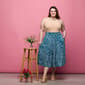 Plus Size 24/7 Comfort Apparel Teal Geometric Pocket Midi Skirt - image 4