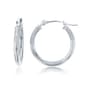 Gold Classics&#40;tm&#41; White Gold 18x2mm Round Hoop Earrings - image 1