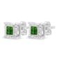 Radiant Rainbow&#8482; 1/2ctw. Green Diamond Quad Stud Earrings - image 3
