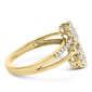 Haus of Brilliance 14kt. Gold Plated 1/2ctw. Diamond Bypass Ring - image 2