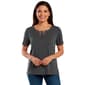Petite Hasting & Smith Short Sleeve Lace Trim Tee - image 1