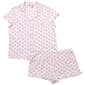 Womens Laura Ashley(R) Short Sleeve Bouquet Stamp Short Pajama Set - image 1