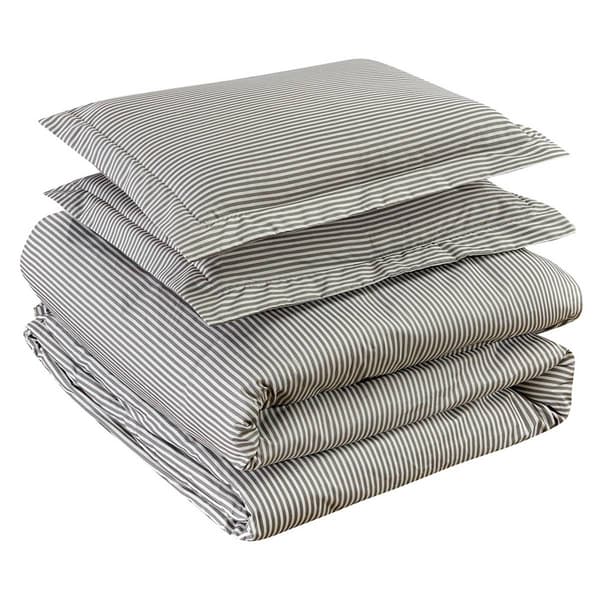 Bibb Home Oxford 4pc. Duvet & Down Alternative Comforter Set