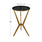 9th & Pike® Gold Modern Aluminum Accent Table - image 3