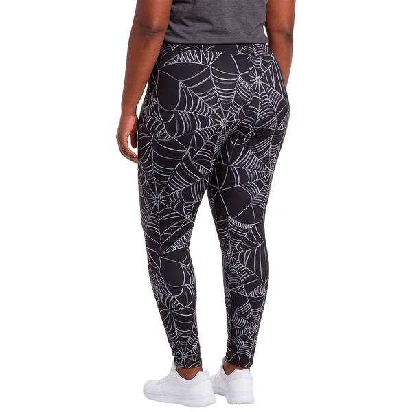Plus Size  Runway Ready Pull On Halloween Leggng - Spider Webs