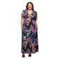Plus Size 24/7 Comfort Apparel Black Paisley Sleeve Maxi Dress - image 2