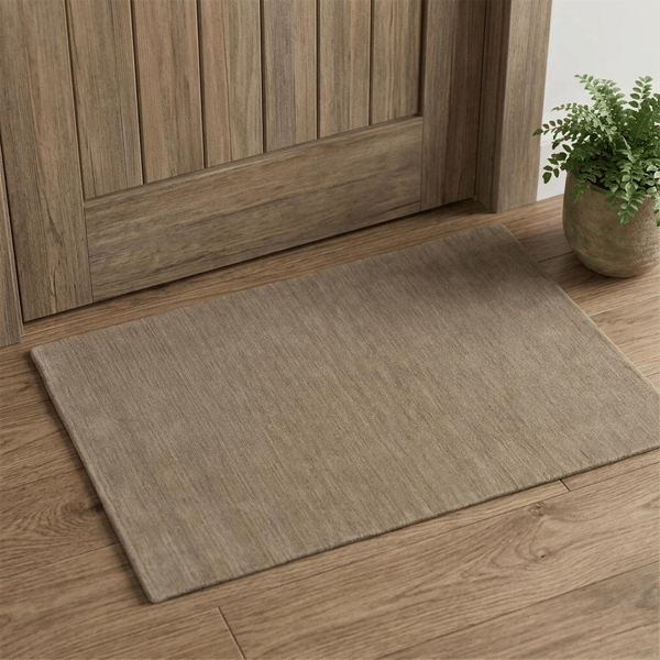 HomeRoots Tan Wool Hand Woven Accent Rug - image 