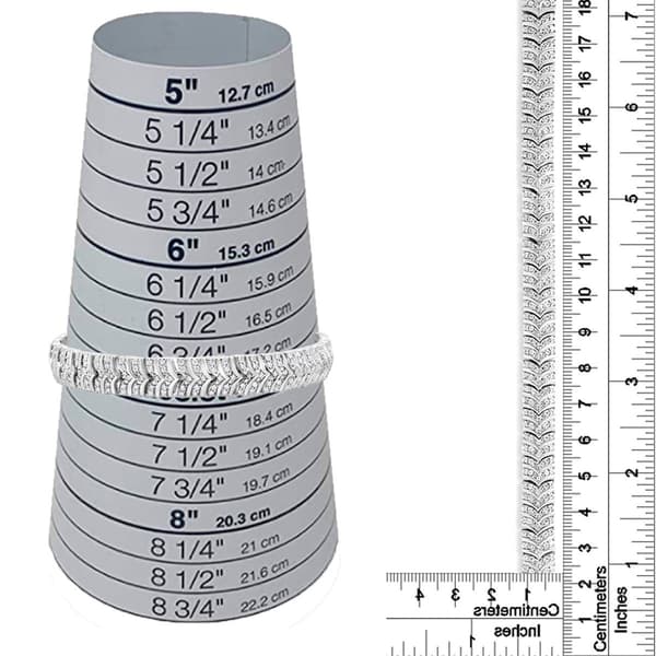 Haus of Brilliance Silver 3ctw. Diamond Chevron Link Bracelet