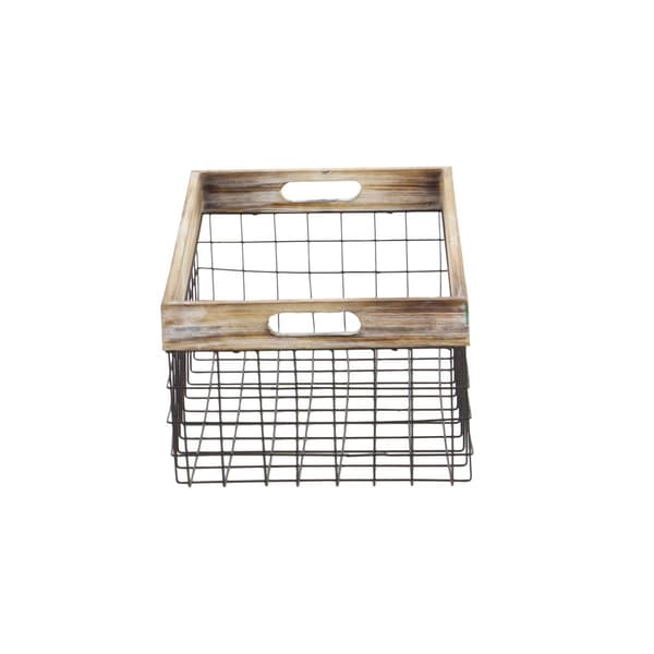 9th &amp; Pike® Farmhouse Style Storage Baskets - Set of 2