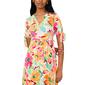 Petite MSK Elbow Sleeve V-Neck Floral Midi Dress - image 3